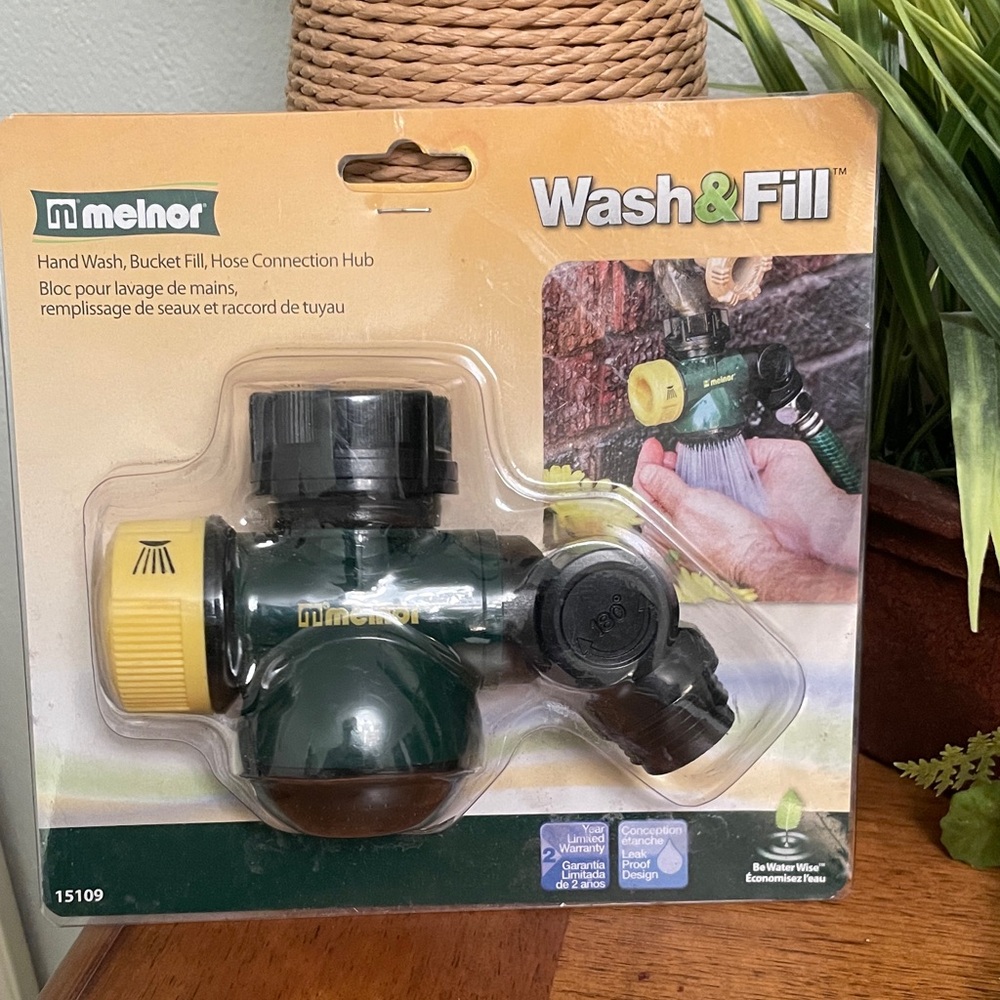 NEW MELNOR Wash & Fill House Spicket Faucet Attachment for Hand Wash Bucket Fill